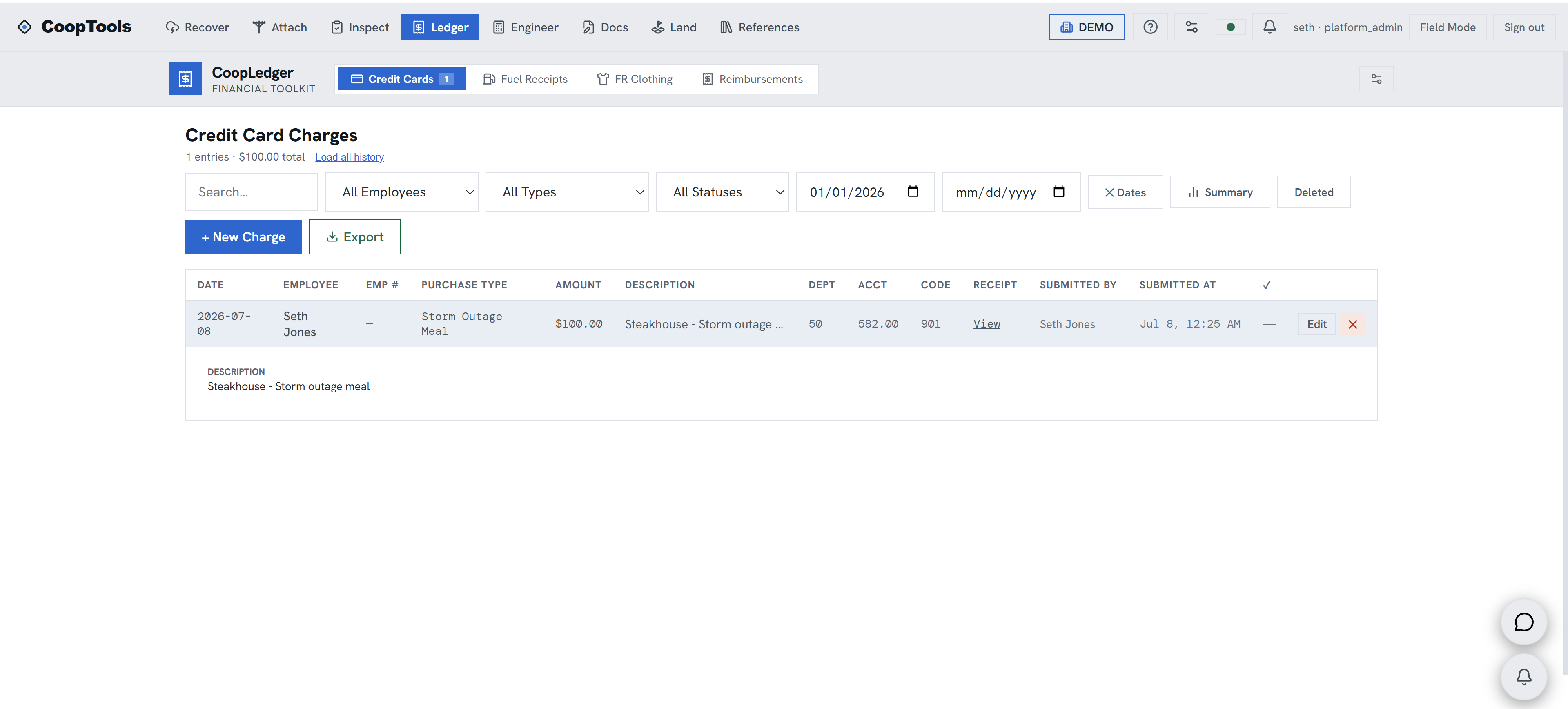 CoopLedger screenshot